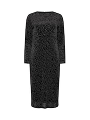 M&Co Studded Velvet Gather Dress - Imaginea 5 din 6