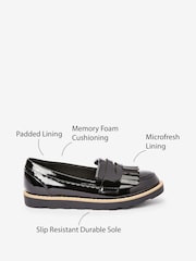 Black Patent Wide Fit (G) School Tassel Loafers - Image 10 of 10