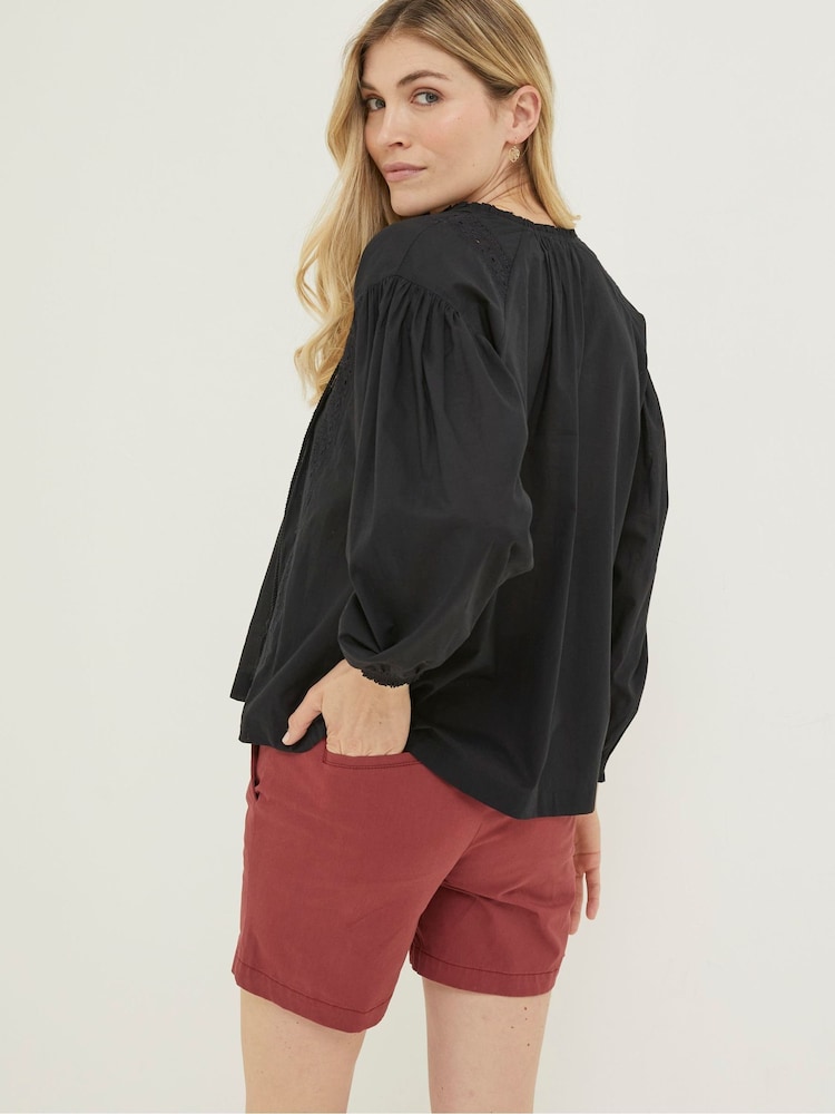 FatFace Black Lace Freya Blouse - Image 2 of 6