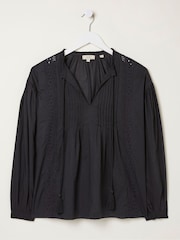 FatFace Black Lace Freya Blouse - Image 6 of 6