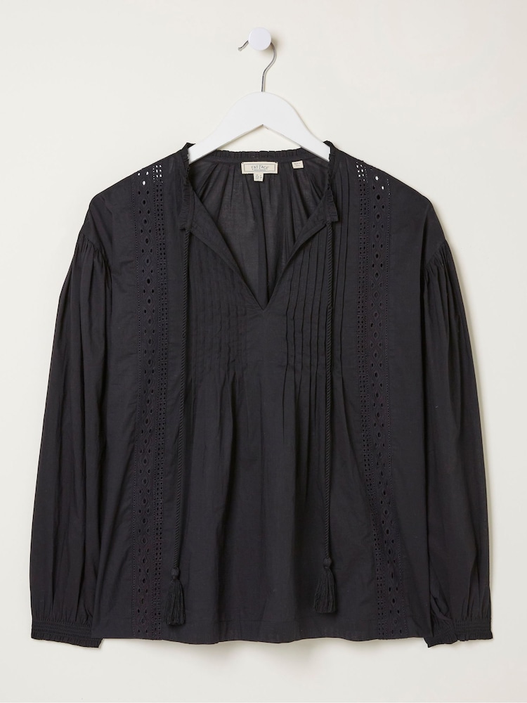 FatFace Black Lace Freya Blouse - Image 6 of 6