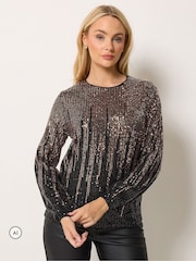 M&Co Ombre overdel med paillet - Billede 1 af 6