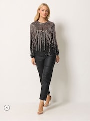 M&Co Ombre overdel med paillet - Billede 2 af 6