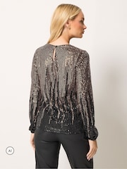 M&Co Ombre overdel med paillet - Billede 3 af 6
