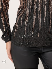 M&Co Ombre overdel med paillet - Billede 4 af 6