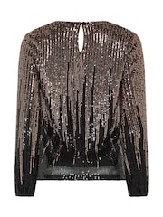 M&Co Ombre overdel med paillet - Billede 6 af 6