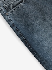 Albastru Vintage - Croială slim fit Classic Blugi elastici - Imaginea 8 din 10