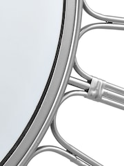 Pacific Silver Metal Frame Round Wall Mirror - Image 3 of 5
