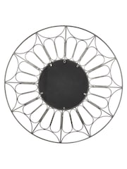 Pacific Silver Metal Frame Round Wall Mirror - Image 5 of 5