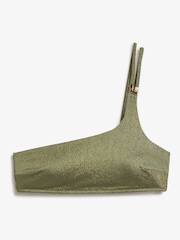 ETAM Green Idyllique One Shoulder Bralette Bikini Top - Image 5 of 5