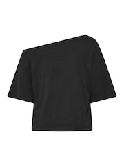 Yours Curve Black Off Shoulder T-Shirt - Image 6 of 6