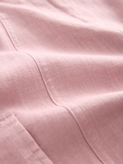 Pink Smart Linen Blend Cargo Taper Trousers - Image 6 of 6