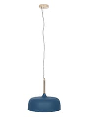 Pacific Indigo Blue Anke Matt Domed Metal Ceiling Light Pendant - Image 2 of 3