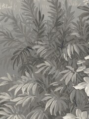 Woodchip & Magnolia Grey Nidra Mural Wallpaper - Image 4 of 4
