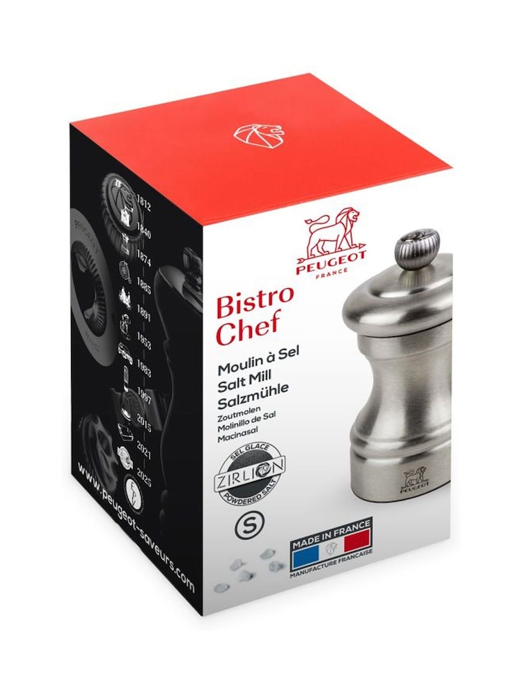 Peugeot Silver Manual Salt Mill in Stainless Steel 10cm - Image 5 of 5 Peugeot Silver Manual Salt Mill in Stainless Steel 10cm - Image 5 of 5