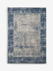 Navy Blue Textured Border Rug - Image 5 of 6