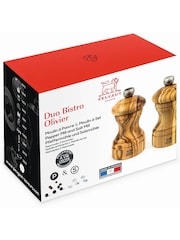 Peugeot Olive Set of Manual Salt and Pepper Mills in Olive Wood 10cm - Image 6 of 6