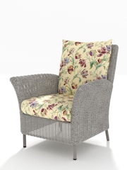 Laura Ashley Cranberry Red Garden Wilton Lounging Chair in Parterre Sage Cushions - Image 3 of 4