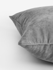 Mid Grey 45 x 45cm Soft Velour Cushion - Image 6 of 6