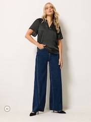 Long Tall Sally Black Satin Sequin Top - Image 2 of 6