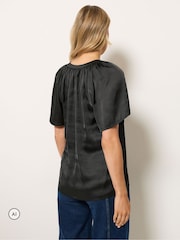 Long Tall Sally Black Satin Sequin Top - Image 3 of 6
