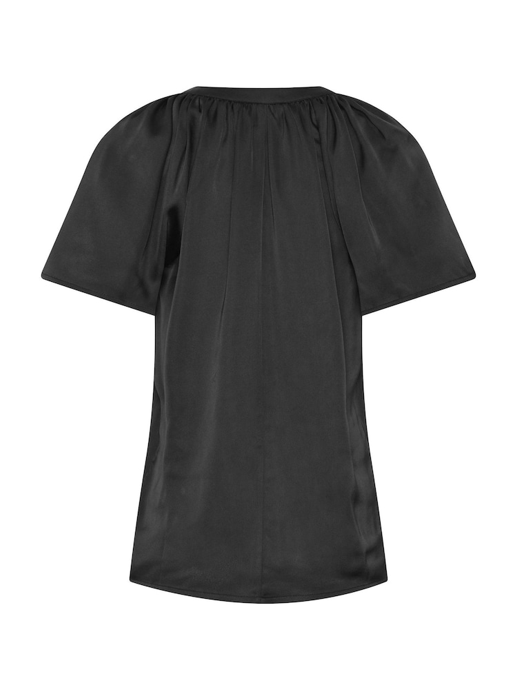 Long Tall Sally Black Satin Sequin Top - Image 6 of 6 Long Tall Sally Black Satin Sequin Top - Image 6 of 6