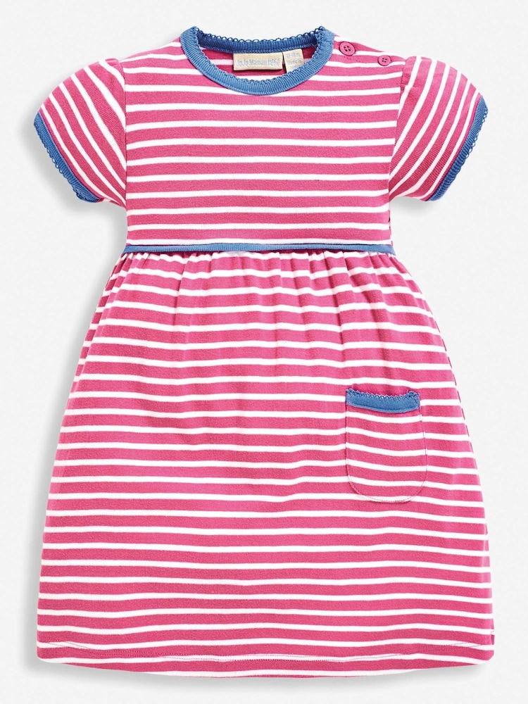 Orquídeas - JoJo Maman Bébé Vestido de verano a rayas esenciales para niñas - Imagen 1 de 1