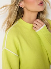 Long Tall Sally Green Tipped Detail Knitted Jumper - Image 4 of 6