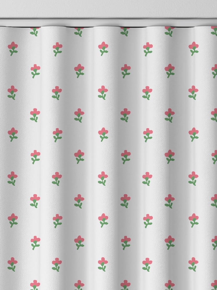 Laura Ashley Peony Pink Wood Violet Made to Measure 100% Cotton Curtains - Image 8 of 9