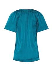 Long Tall Sally Blue Satin Sequin Top - Image 10 of 10