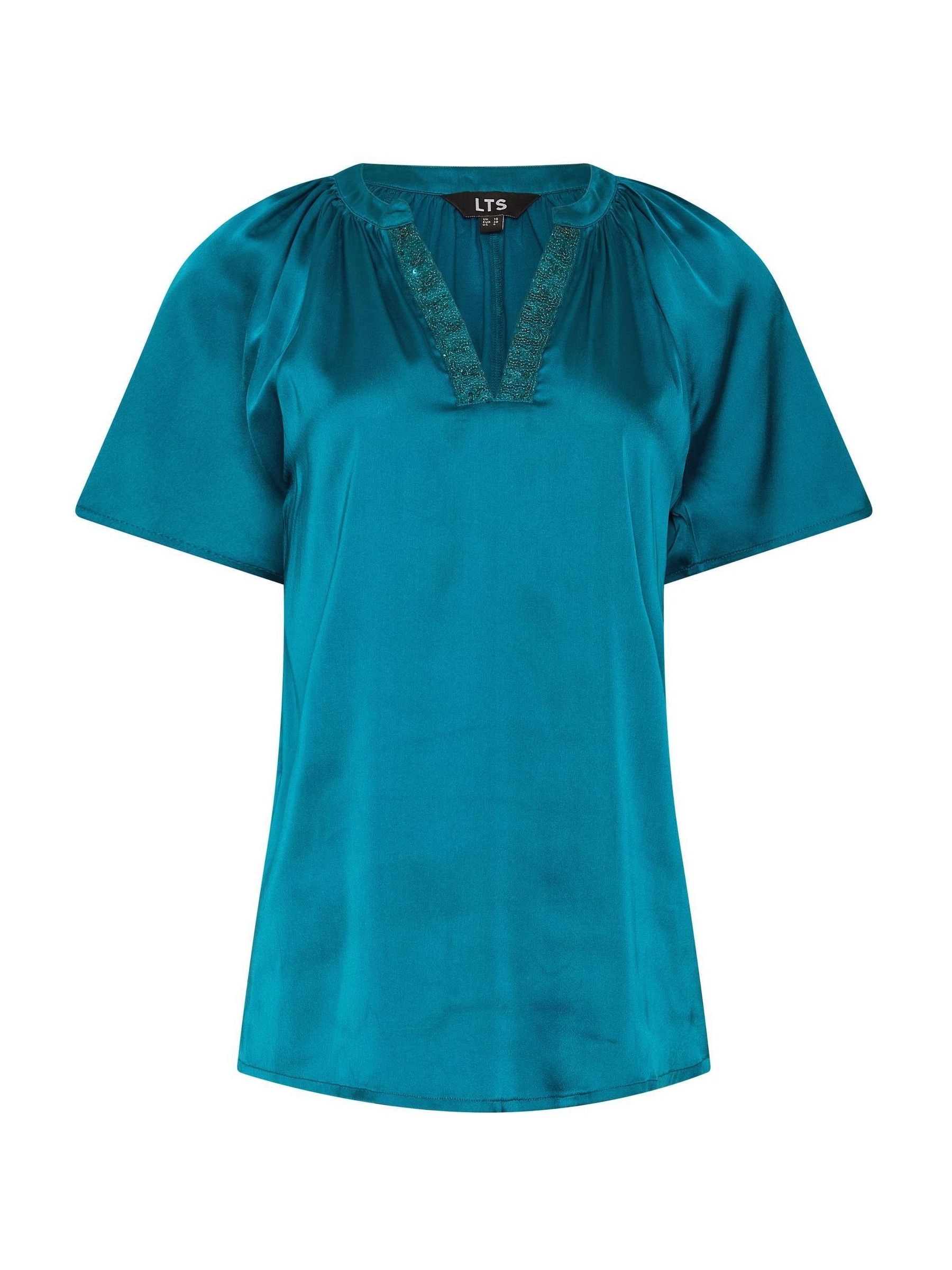 Buy Long Tall Sally Blue Satin Sequin Top from Next USA
