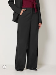 Long Tall Sally Black Wide Leg Tailored Trousers - Image 2 of 6