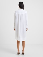 French Connection White 100% Cotton Rhodes Sust Poplin Shirt Dress - Image 2 of 4
