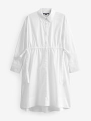 French Connection White 100% Cotton Rhodes Sust Poplin Shirt Dress - Image 4 of 4