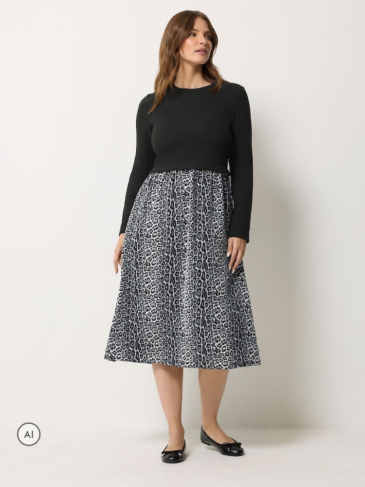 M&Co 2 In 1 Animal Long Sleeve Dress - Bild 1 von 6