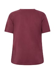 Yours Curve Red Twist Front T-Shirt - Image 6 of 6