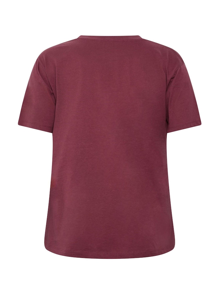 Yours Curve Red Twist Front T-Shirt - Image 6 of 6 Yours Curve Red Twist Front T-Shirt - Image 6 of 6
