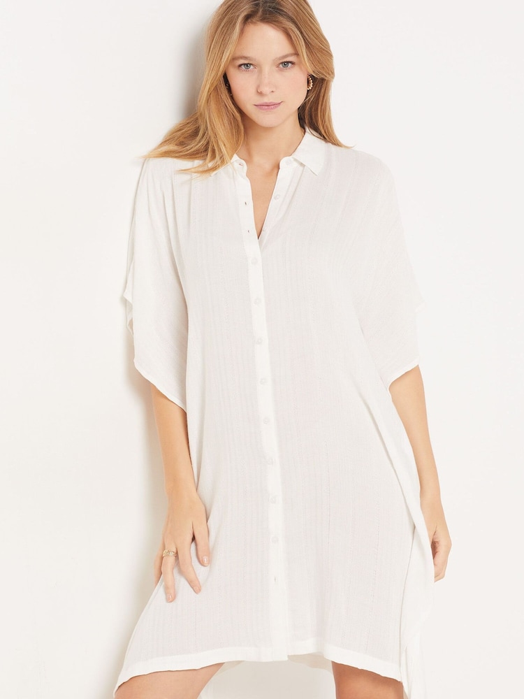 ETAM White Amaris Beach Summer Tunic - Image 1 of 4 ETAM White Amaris Beach Summer Tunic - Image 1 of 4