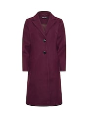 M&Co Purple Button Tailored Coat - Image 5 of 6