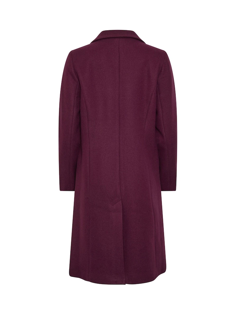 M&Co Purple Button Tailored Coat - Image 6 of 6 M&Co Purple Button Tailored Coat - Image 6 of 6