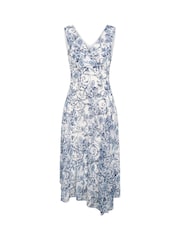 Gina Bacconi Blue India Chiffon Print Dress - Image 7 of 7