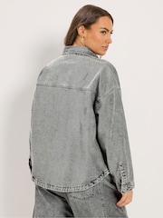 Gris - Chemise en denim Yours Curve - Image 3 sur 6