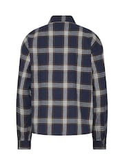 Mavi - Long Tall Sally Check Print Cotton Shirt - 7şəkildən 7 şəkil