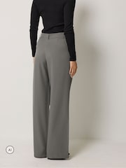 Long Tall Sally Grey Drape Wide Leg Trousers - Image 3 of 6