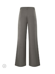 Long Tall Sally Grey Drape Wide Leg Trousers - Image 6 of 6