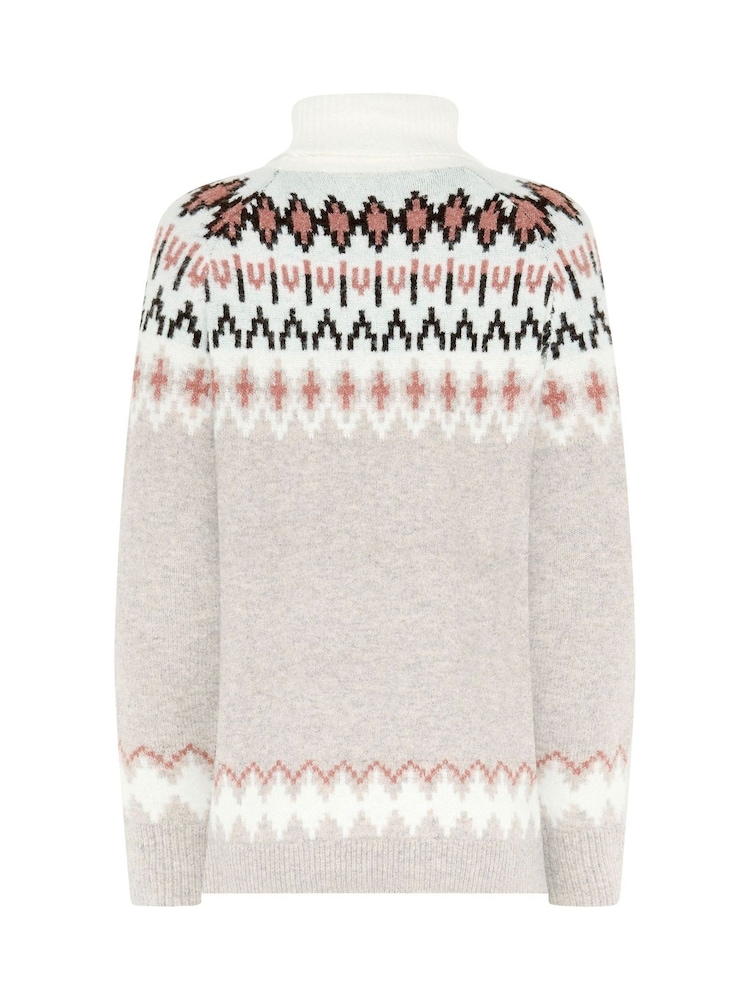 Long Tall Sally Pink Fairisle Roll Neck Jumper - Image 6 of 6 Long Tall Sally Pink Fairisle Roll Neck Jumper - Image 6 of 6