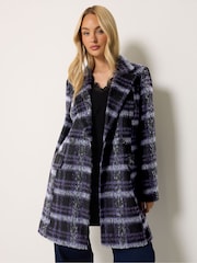 M&Co Black Check Open Front Coat - Image 1 of 6