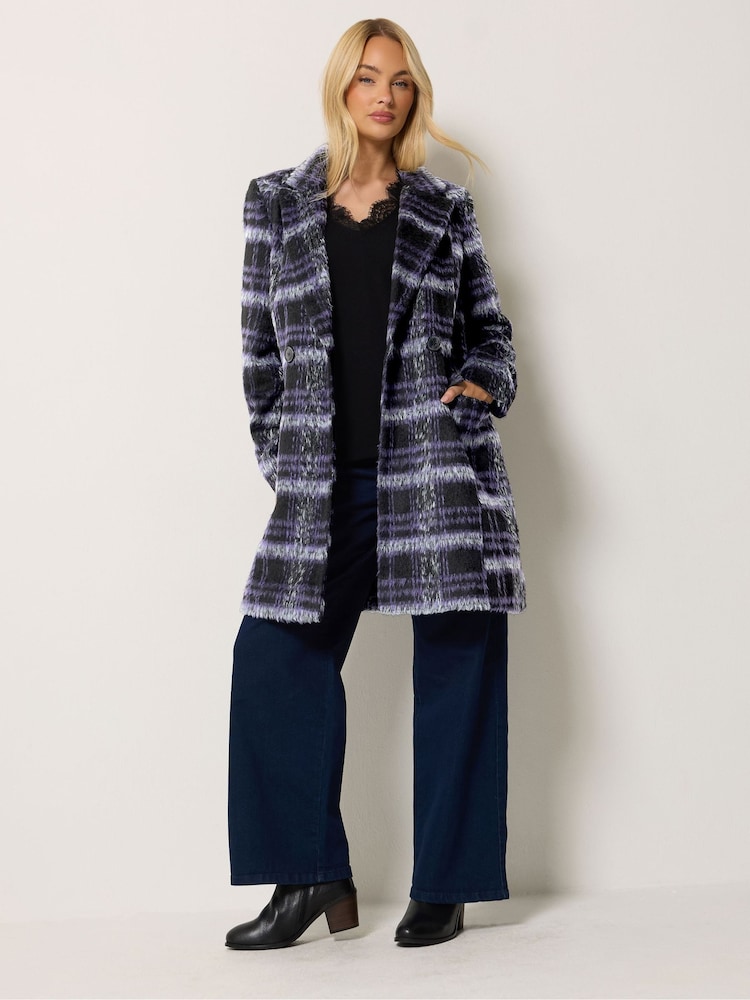 M&Co Black Check Open Front Coat - Image 2 of 6