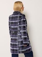 M&Co Black Check Open Front Coat - Image 3 of 6