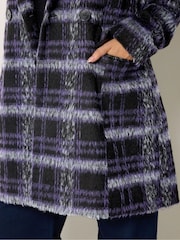 M&Co Black Check Open Front Coat - Image 4 of 6